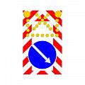 Знак светодиодный передвижной заградительный, 2 стрелы с переключателем (4.2.1/4.2.2) + поворотная стрела