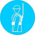 Знак М09. "Работать в предохранительном (страховочном) поясе"