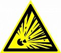 Знак W02. "Взрывоопасно"