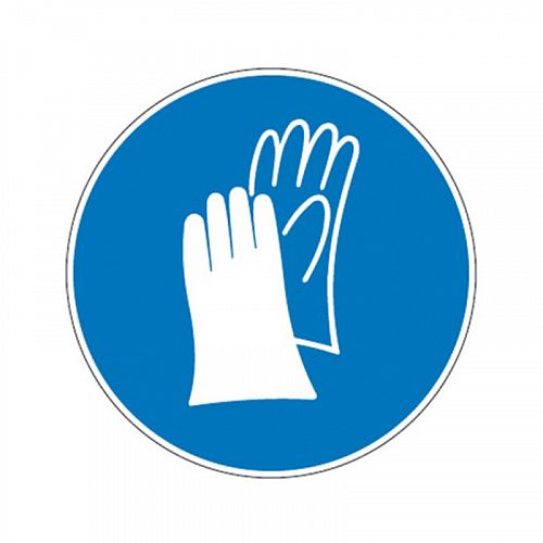 Знак М06. &amp;quot;Работать в защитных перчатках&amp;quot;